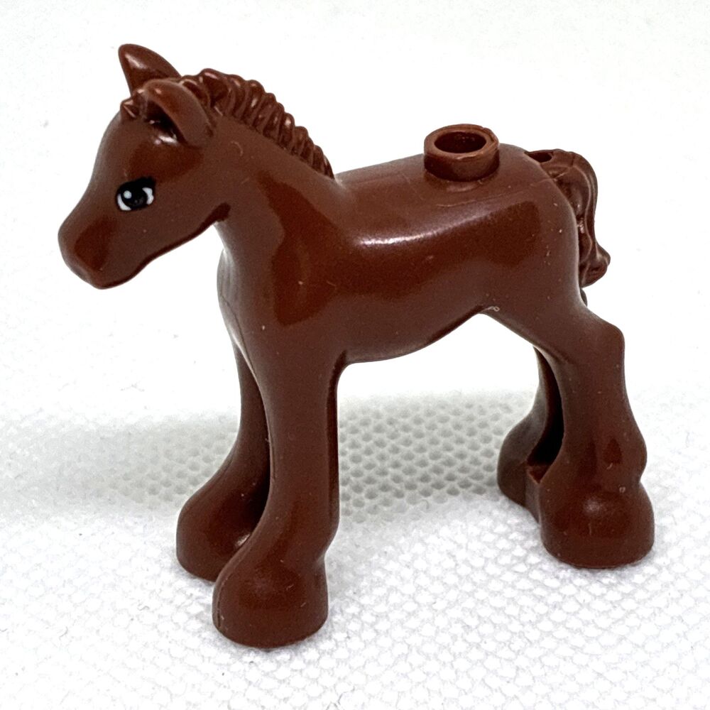 LEGO Friends Horse Foal Pony 11241pb04 Reddish brown eyes 3 eyelashes 41089